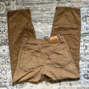 Levis baggy dad brown corduroy pants size 25